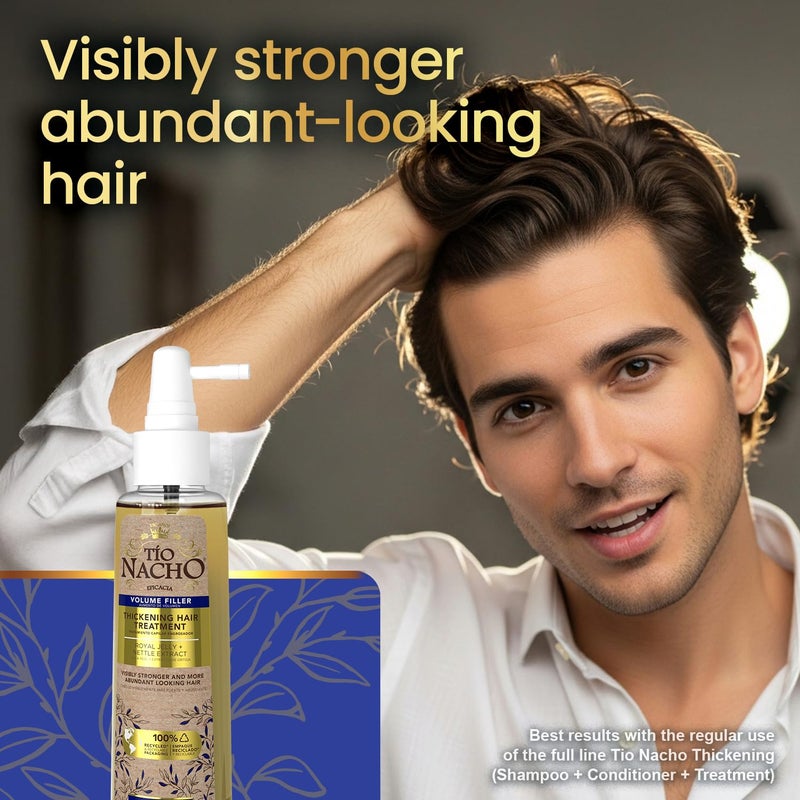 Tio Nacho TÃ­o Nacho Thickening Hair Treatment with Royal Jelly and Nettle Extract, Volumizing Spray for Fine or Thinning Hair, Boosts Strength, Fullness and Natural Volume, 4.5 fl oz - Image 3